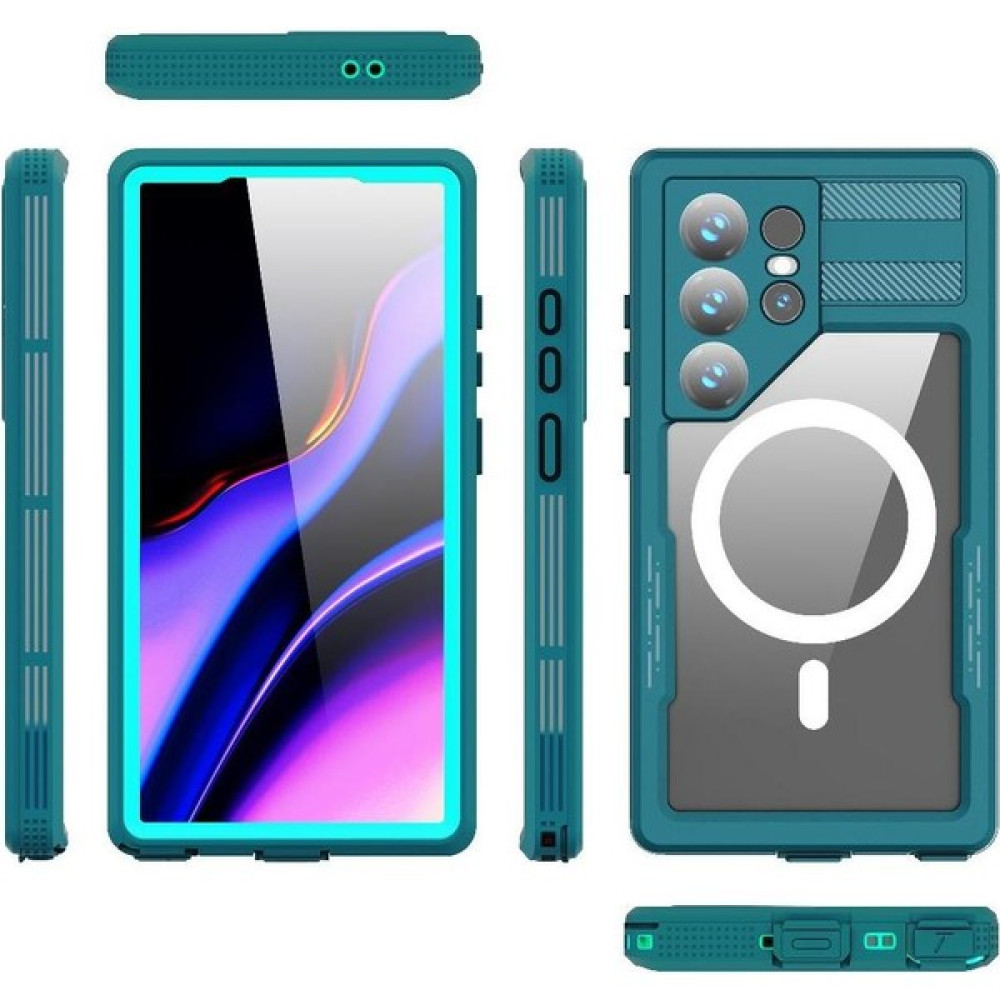 YH Market Samsung Galaxy S24 Ultra Su Geçirmez Dahili Ekran Koruyucu (Yurt Dışından) - Mavi Cep Telefonu Kılıfı Fiyatı