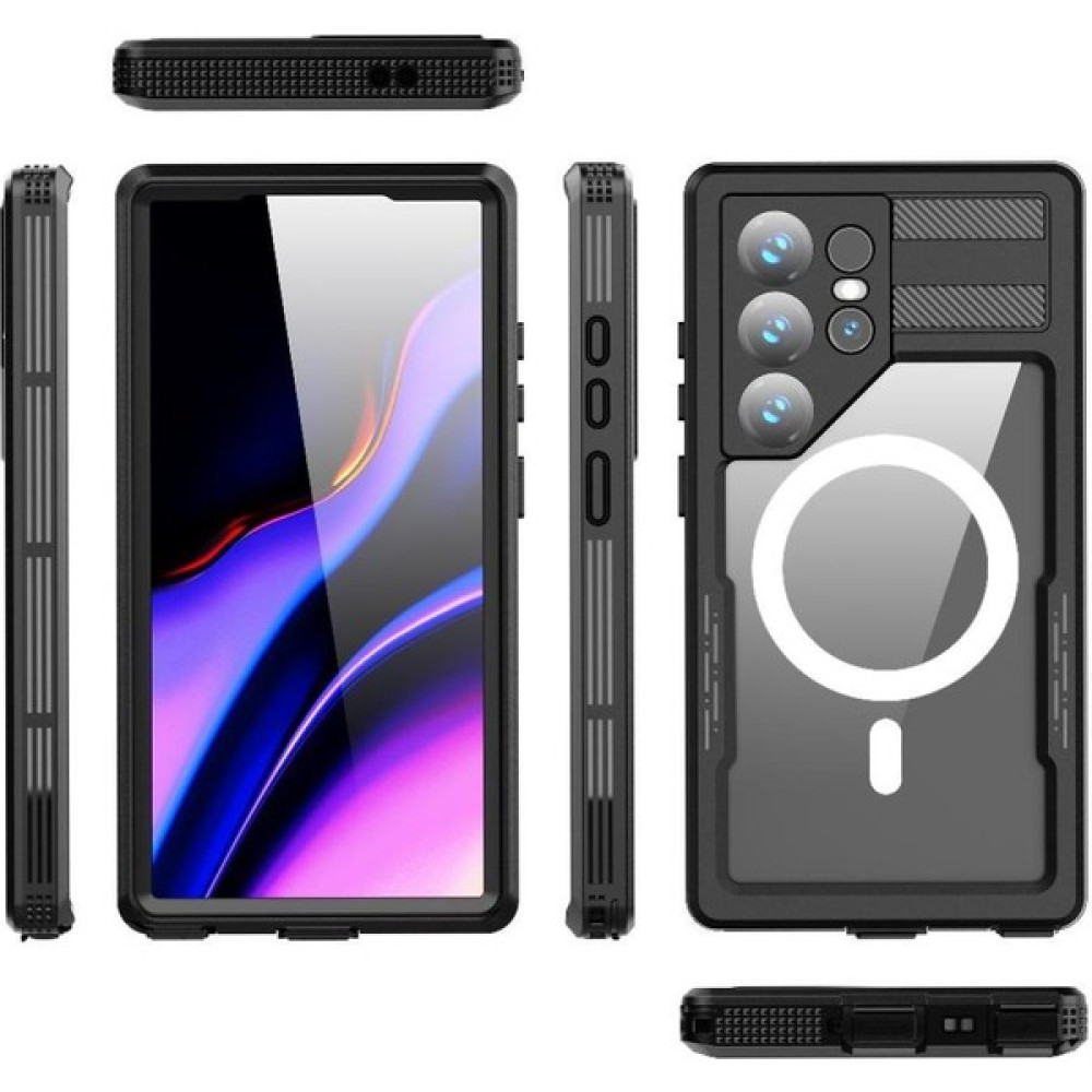 YH Market Samsung Galaxy S24 Ultra Su Geçirmez Dahili Ekran Koruyucu (Yurt Dışından) - Siyah Cep Telefonu Kılıfı Fiyatı