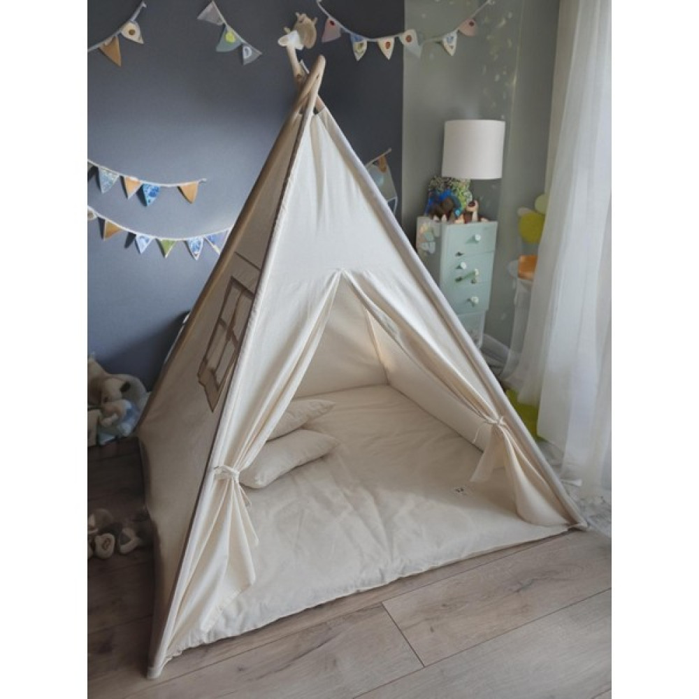 Yhh Kids Işıklı Çocuk Oyun Çadırı Kızıldereli Çadırı Oyun Evi Minder ve Yastıklı Bej Eğitici Oyuncak Fiyatı