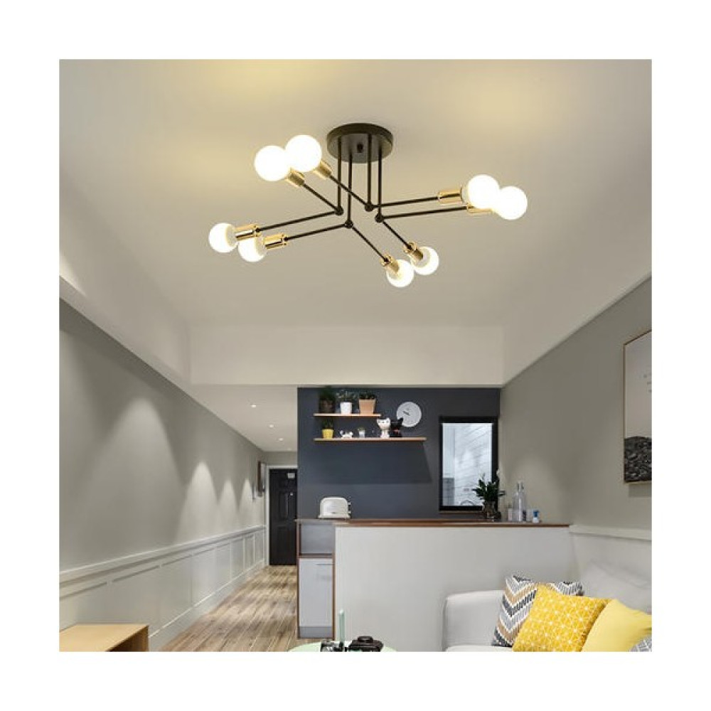 YHome LED Demir Tavan Işığı - Şık ve Modern Oturma Odası Aydınlatma (Yurt Dışından) - Siyah Avize Fiyatı
