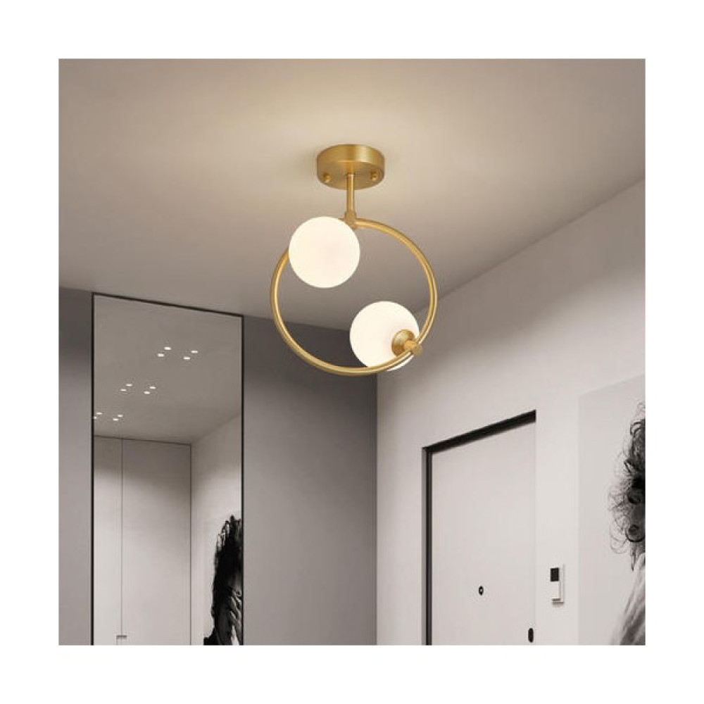 YHome Modern Minimalist G9 Koridor Işıkları 24CM 220V All-Copper Tavan Işıkları Koridor Balkonu Yaratıcı Kişilik (Işık Kaynak Yok) (Yurt Dışından) Avize Fiyatı