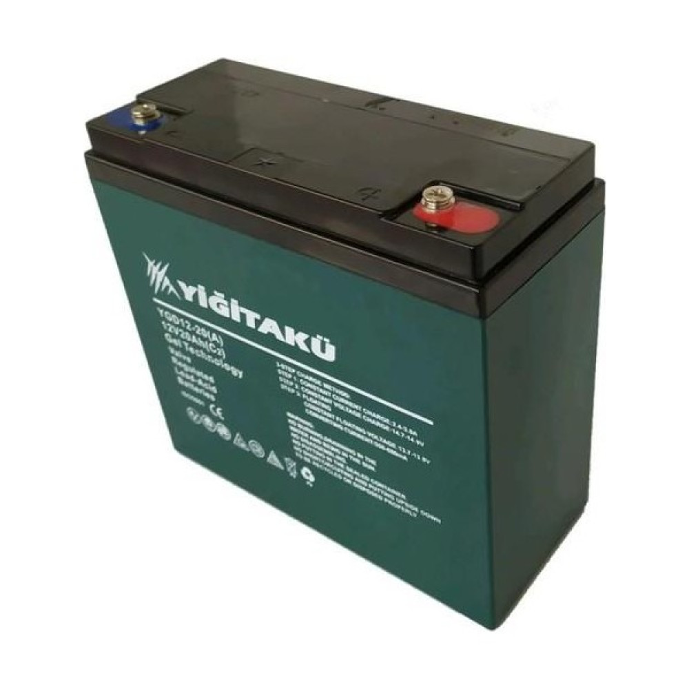 Yiğit Akü 12V 20Ah-Amper Ah 6Dzm20 Jel 12V 22Ah- 24 Ah Akü Fiyatı