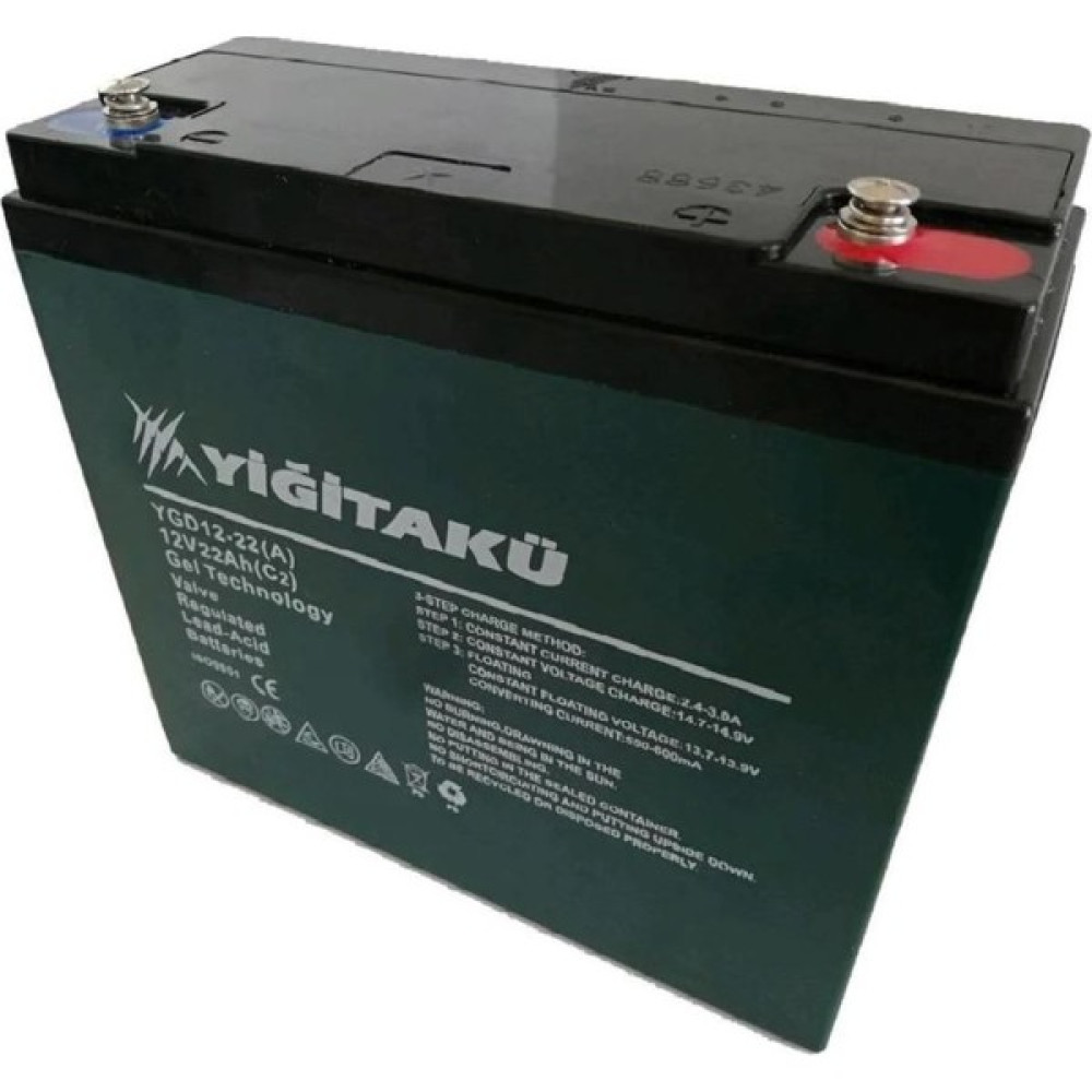 Yiğit Akü Elektrikli Bisiklet Aküsü 12V 22AH Jel Akü Akü Fiyatı