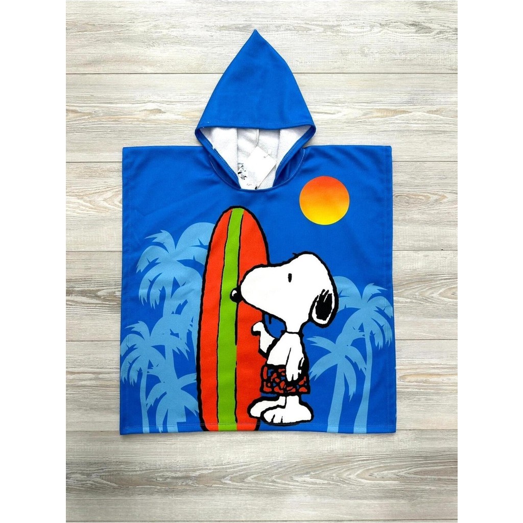 Yiğit Butik Yigit Butik Snoopy Baskılı Panço Çocuk Plaj Havlusu - Standart - Mavi El / Yüz Havlusu Fiyatı