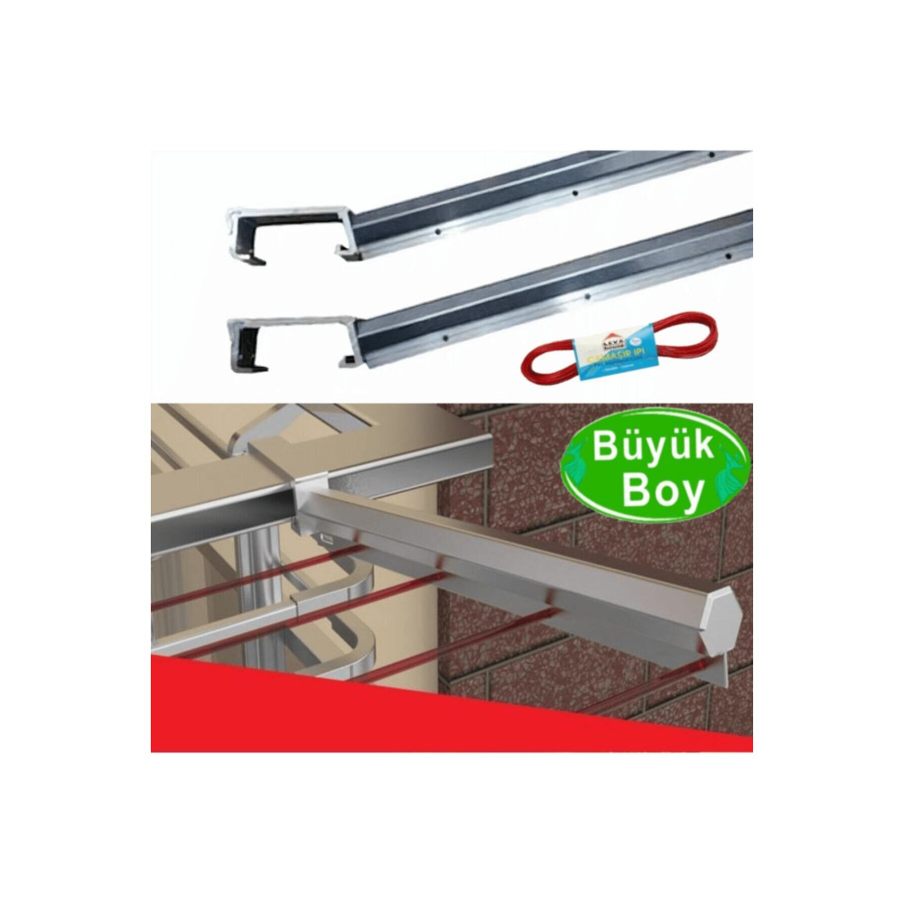 Yiğit Cetinel Balkon Çamaşır Kurutmalık Askılığı Kare Küpeşte Balkon Askısı 80x30 Mm Ev & Dekorasyon Aksesuarları Fiyatı