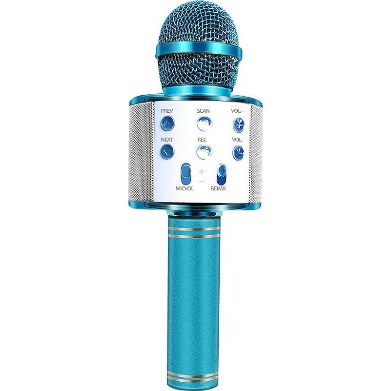 Yiğit Gsm Karaoke Mikrofon Dahili Hoparlörlü Mavi Kablosuz Ses Değiştirme Efektli Çocuk Mikrofonu Bluetooth Hoparlör Fiyatı
