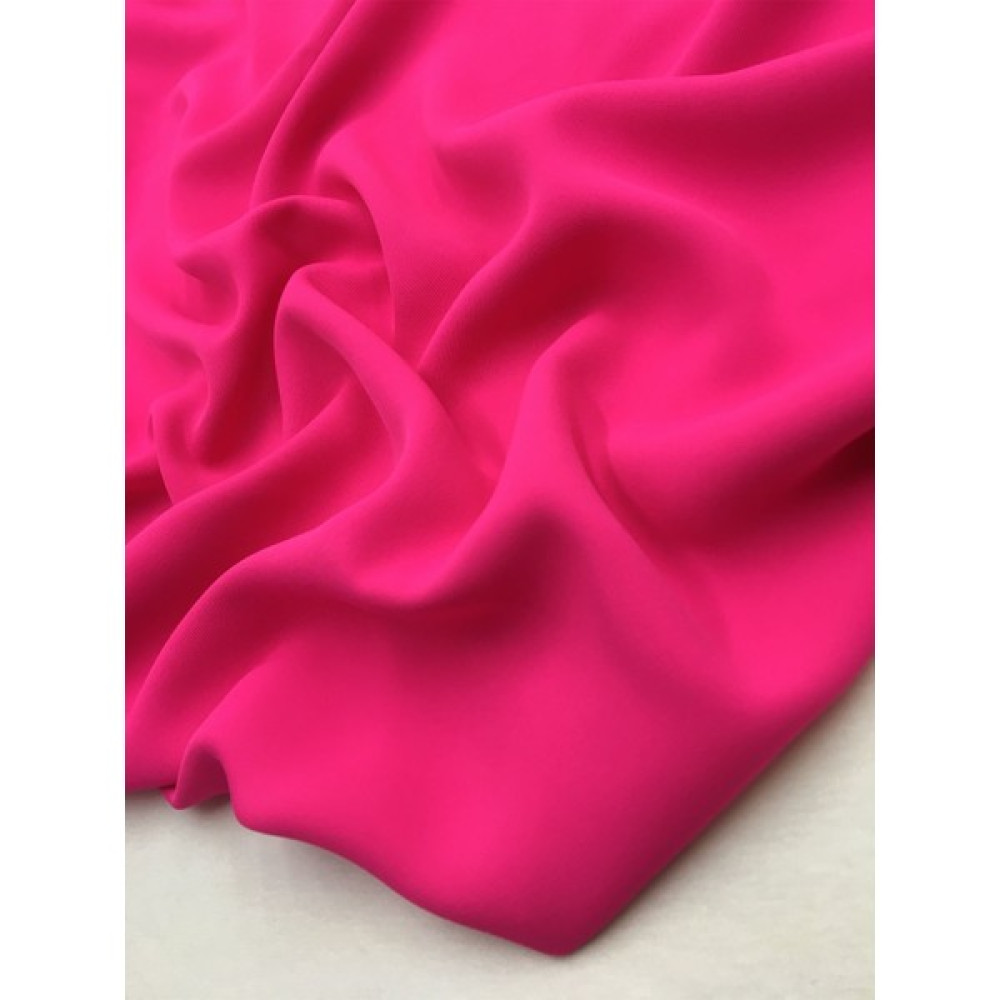 Yiğit Kumaş Tok Krep Kumaş - Neon Pembe - 1 m - 150 cm Kumaşlar Fiyatı