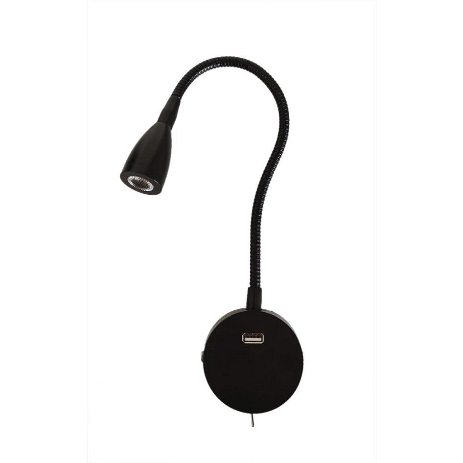 Yiğitled 12V Usbli Okuma Lambası Yat Karavan Marine 3W Günışığı Anahtarlı 25 cm Spiral Krom Yigit Led Diğer Fiyatı