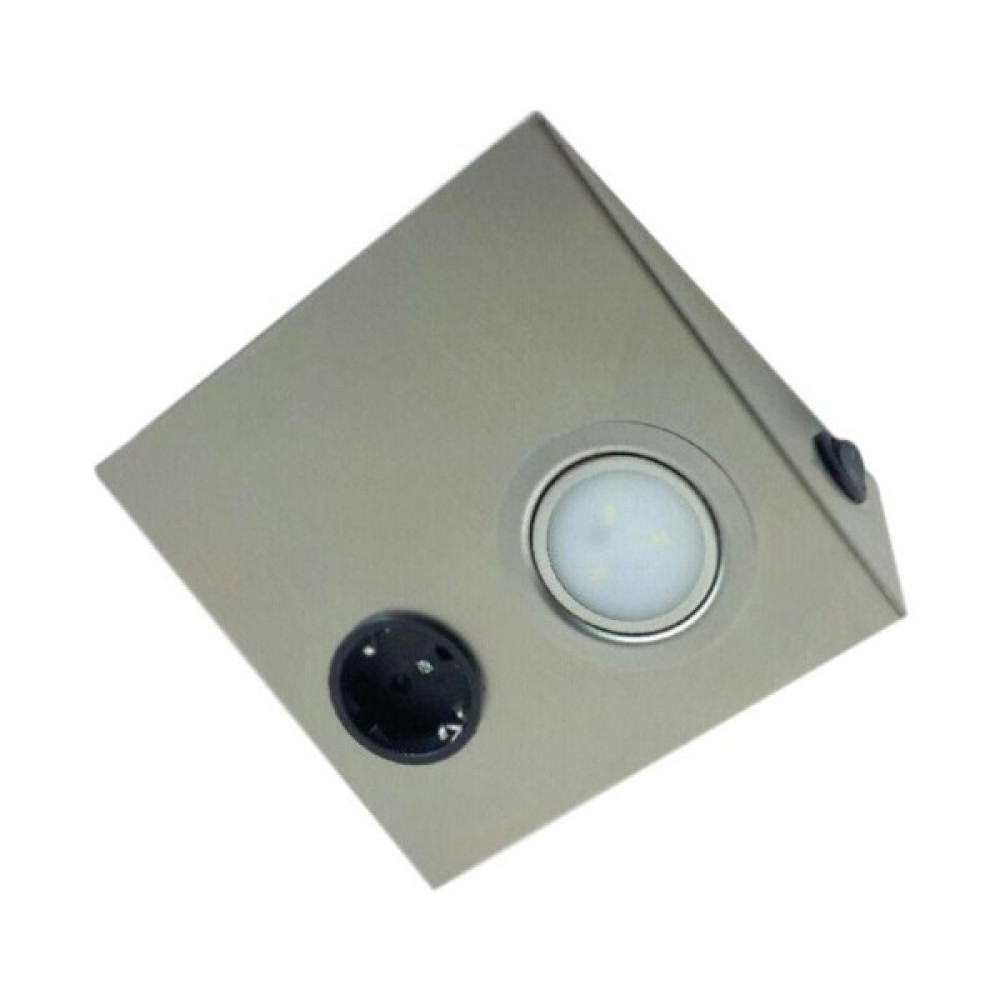 Yiğitled Dolap Altı Paslanmaz Prizli Spot 3W Led 220V Beyaz Spot Fiyatı