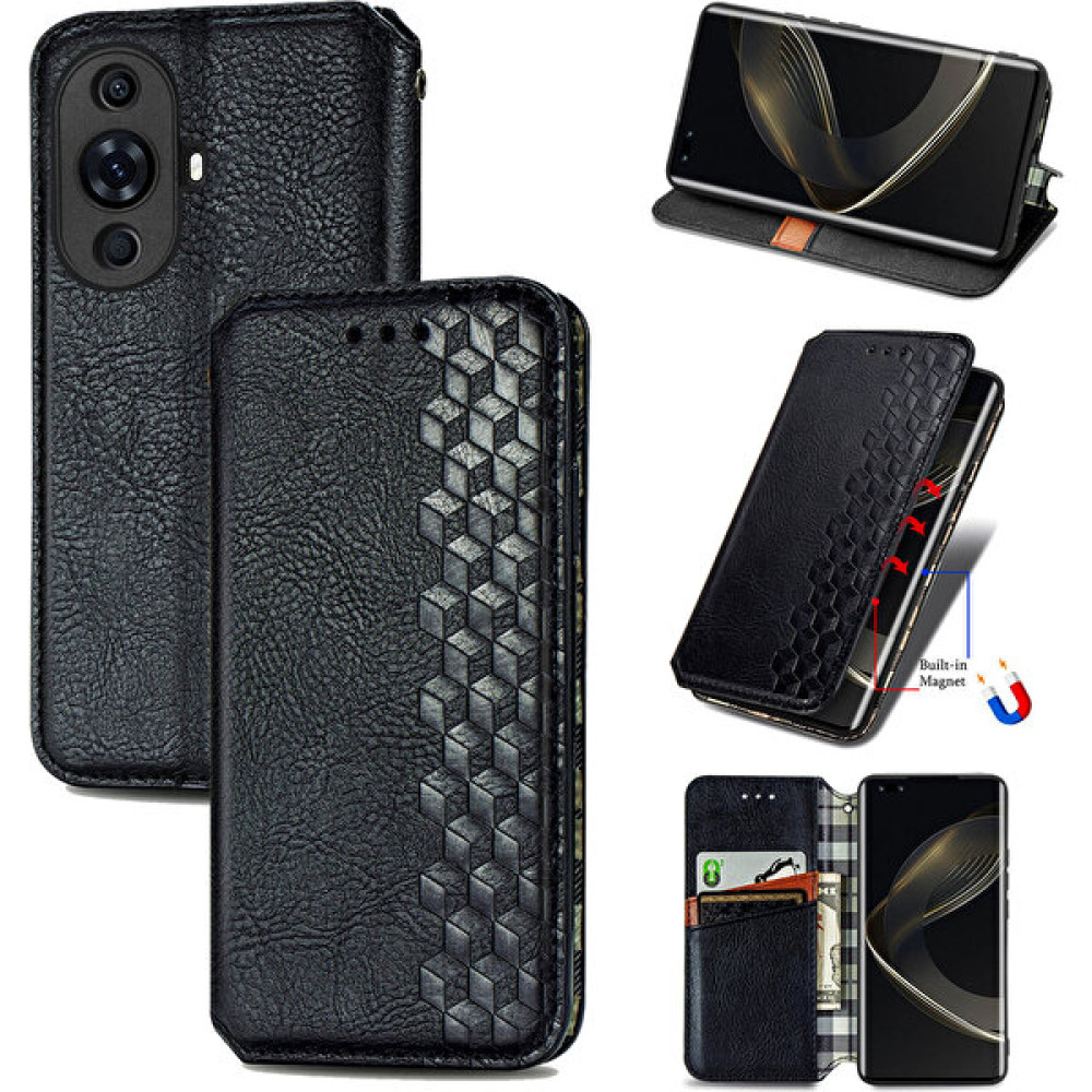 Yihang Boutique Huawei Nova 11 Pro Cüzdan Kılıfı ile Uyumlu, Kart Tutuculu, Pu Deri Flip Kickstand Kapak (Yurt Dışından) - Siyah Cep Telefonu Kılıfı Fiyatı
