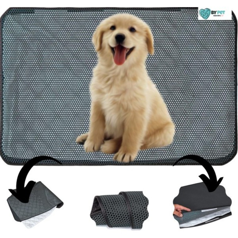 Yıkanabilir Köpek Tuvalet Eğitim Pedi Seti (3 Katmanlı) 90 x 60 cm - Siyah Evcil Hayvan Ürünleri Fiyatı