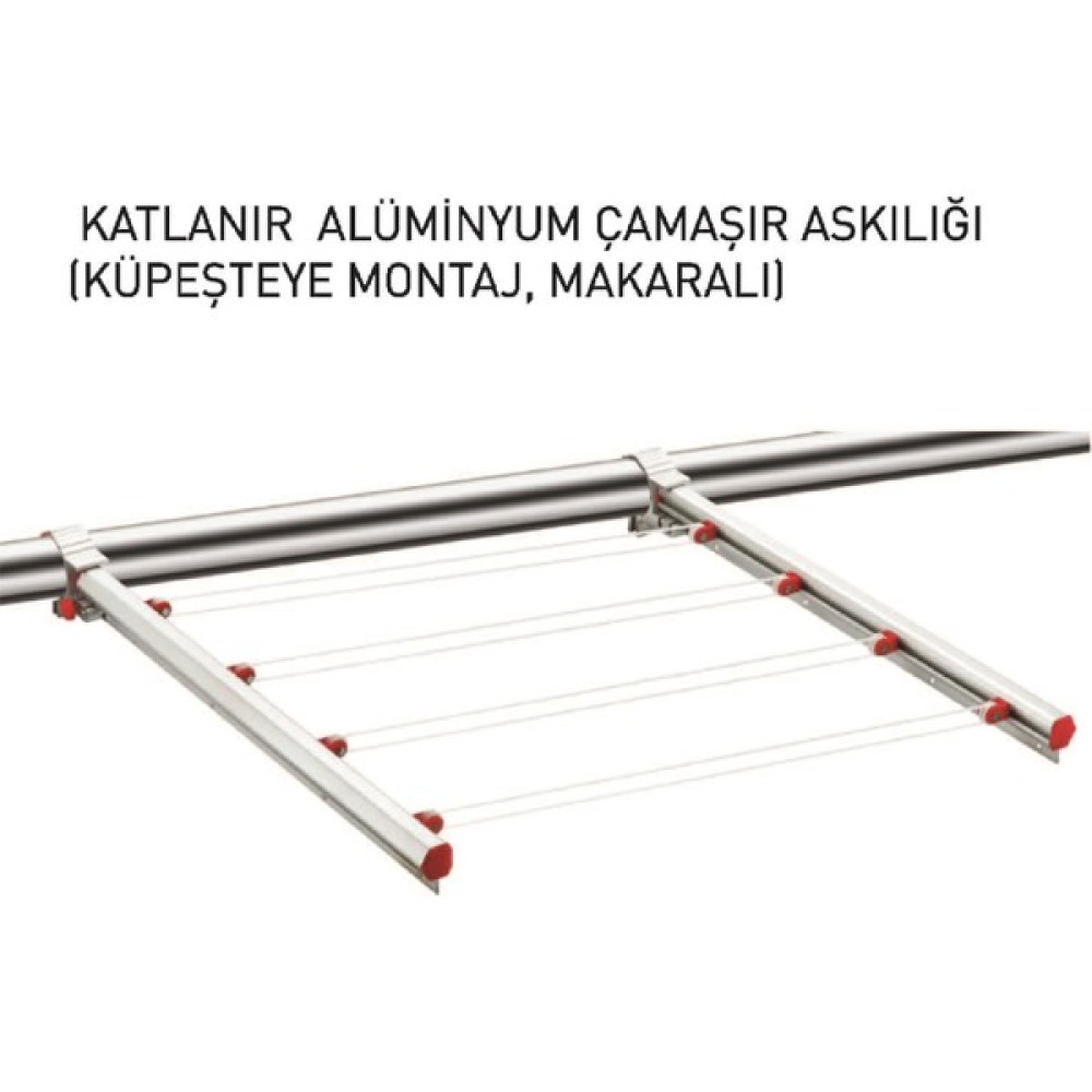 Yıl-Tem Katlanır Alüminyum Çamaşır Askılığı - Küpeşteye Montajlı - Makaralı Çamaşır Kurutma Makineleri Fiyatı