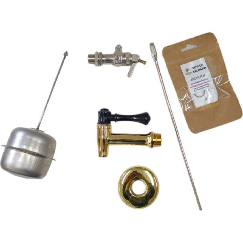 Yıldıray Çay Kazanı Ocağı Bakır Kaplamalı Musluğu + Şamandıra + Flatör Sistemi+ 1 Paket 5 Adet Musluk Bezi Safir Çay Kazanları - SARI Oto Boyaları Fiyatı
