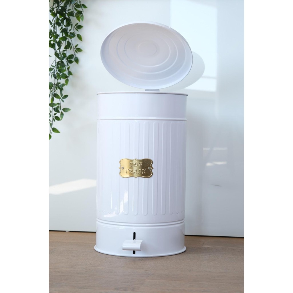 Yıldıray Metal 30 Litrelik Çöp Kovası - Beyaz - 30 lt Diğer Fiyatı