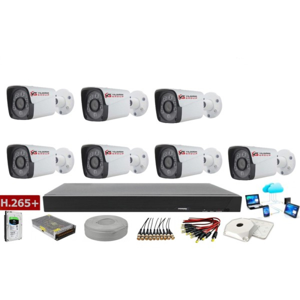 Yıldırım Group Metal Kasa Gece Görüşlü 7 Kameralı 5 Mp Sony Lens Ahd Güvenlik Kamera Sistemi - Beyaz Oto Boyaları Fiyatı