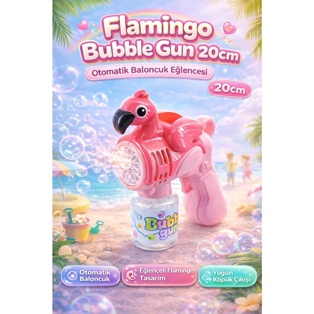 Yıldırım Oyuncak Pilli Flamingo Bubble Gun 20CM Otomatik Baloncuk Tabancası – Sürekli Köpük Üreten Çocuk Oyuncağı - Pembe - Pembe Anne Bebek Oyuncak Fiyatı