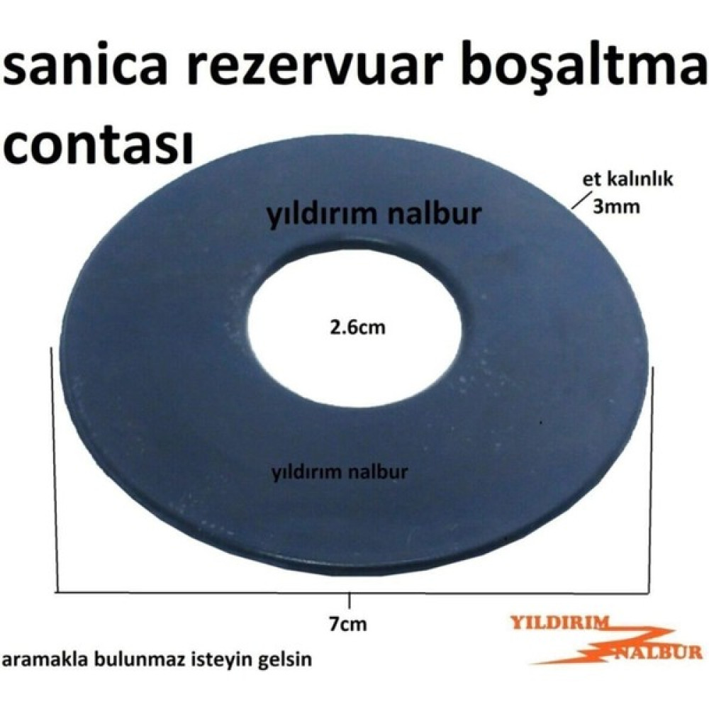 Yıldırım Sanica Gömme Rezervuar 7cm Göbek Contası Boşaltma Büyük Lastik Conta Conta Nalburiye & Hırdavat Fiyatı