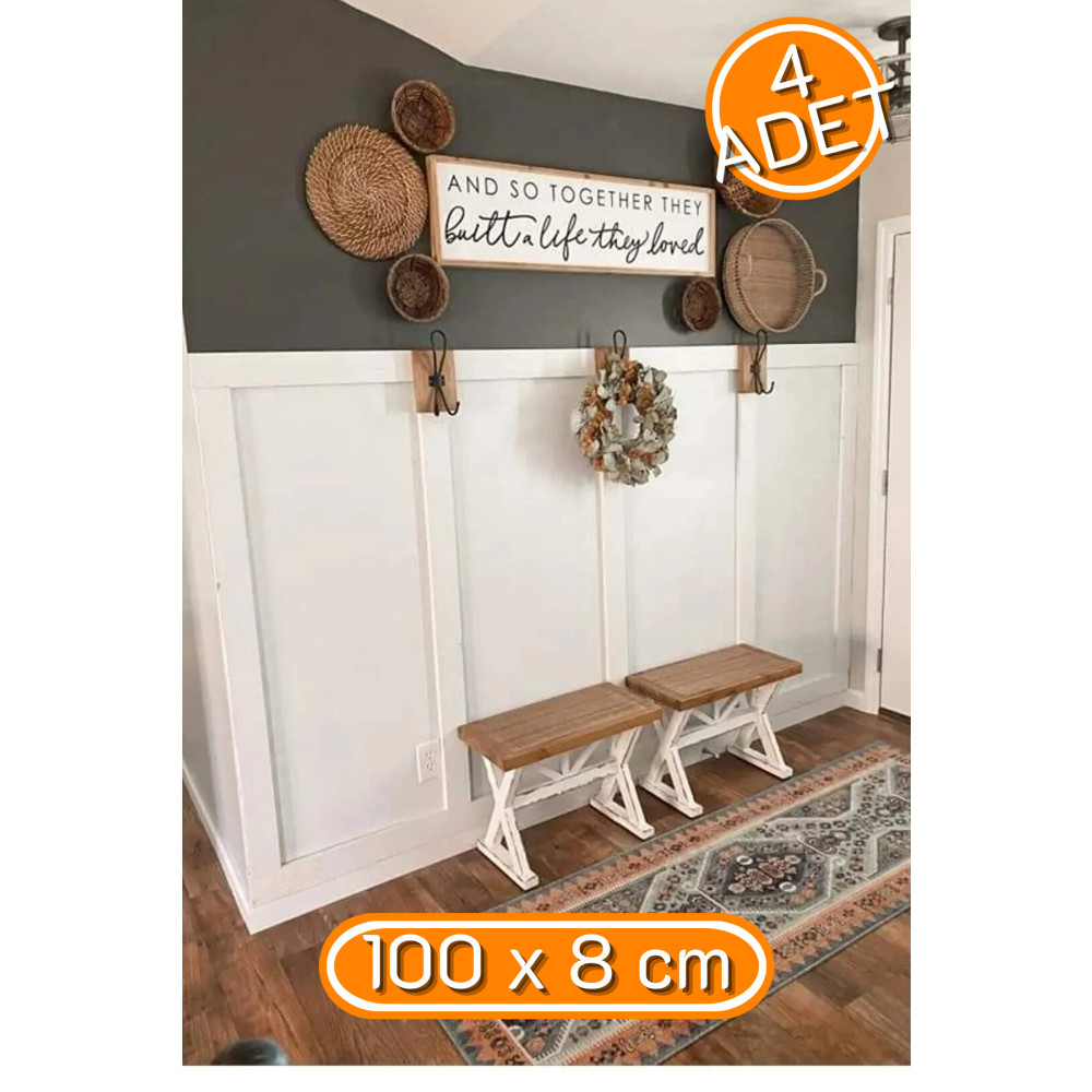 Yıldırıms Home Iskandinav Duvar Çıtası 1 Paket (4 ADET) 100x8 Cm 100 x 8 Beden Ev & Dekorasyon Aksesuarları Fiyatı