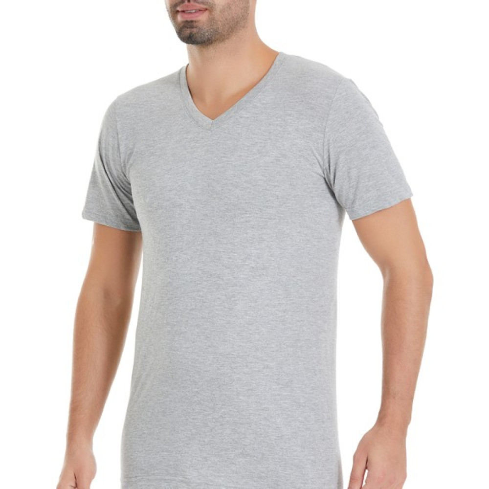 Yıldız Çamaşır Erkek Gri 3'lü Paket V Yaka Süprem Tshirt Erkek T-shirt Fiyatı