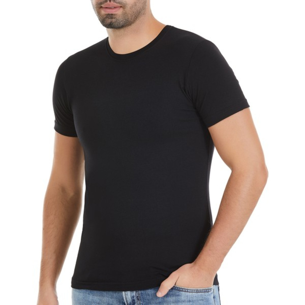 Yıldız Çamaşır Erkek Siyah 3'lü Paket Kısa Kollu Likralı Tshirt Erkek T-shirt Fiyatı