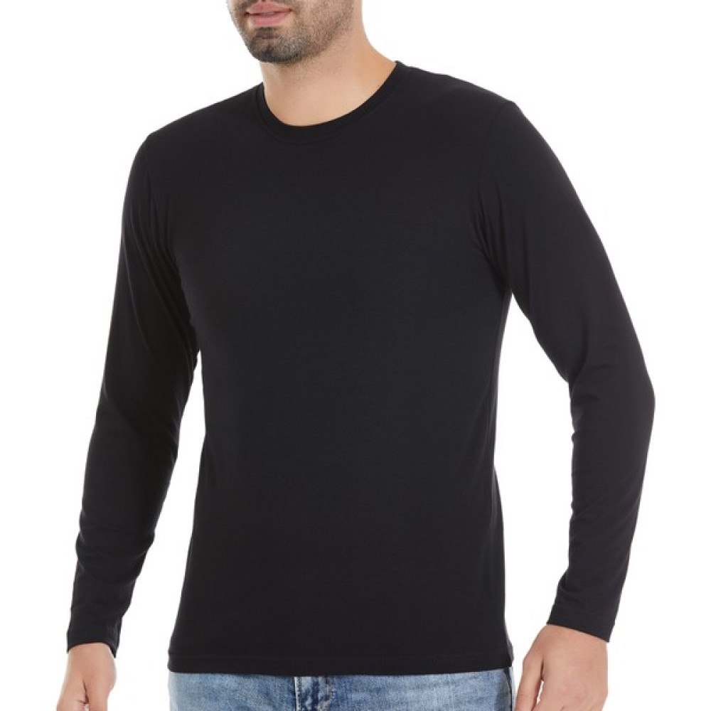 Yıldız Çamaşır Erkek Siyah 3'lü Paket Uzun Kollu Likralı Tshirt Erkek T-shirt Fiyatı
