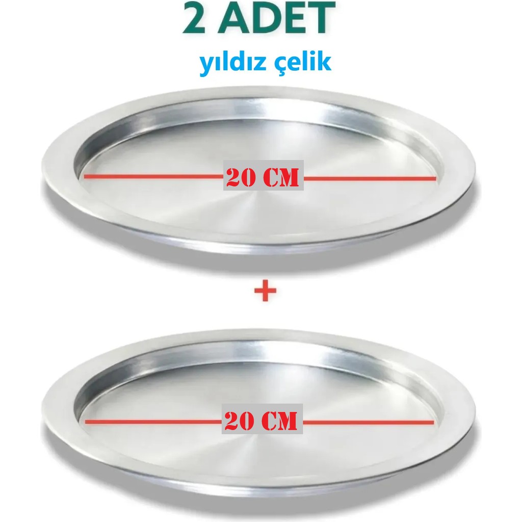 Yıldız Çelik 2 Adet 20 cm Taban Alüminyum Künefe Kadayıf Tepsisi & Tabağı Tepsiler / Fırın Kapları Fiyatı