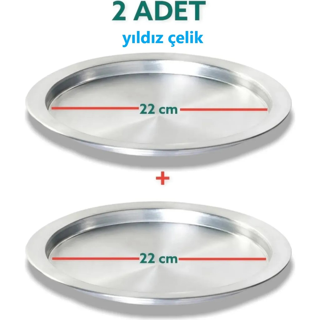 Yıldız Çelik 2 Adet 22 cm Taban Alüminyum Künefe Kadayıf Tepsisi & Tabağı Tepsiler / Fırın Kapları Fiyatı