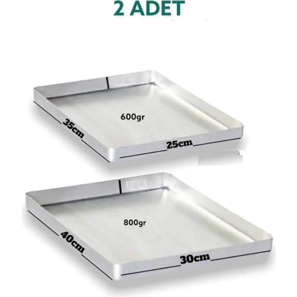 Yıldız Çelik Alüminyum 2li Baklava Börek Fırın Tepsisi 25X35 & 30X40 cm Tepsiler / Fırın Kapları Fiyatı