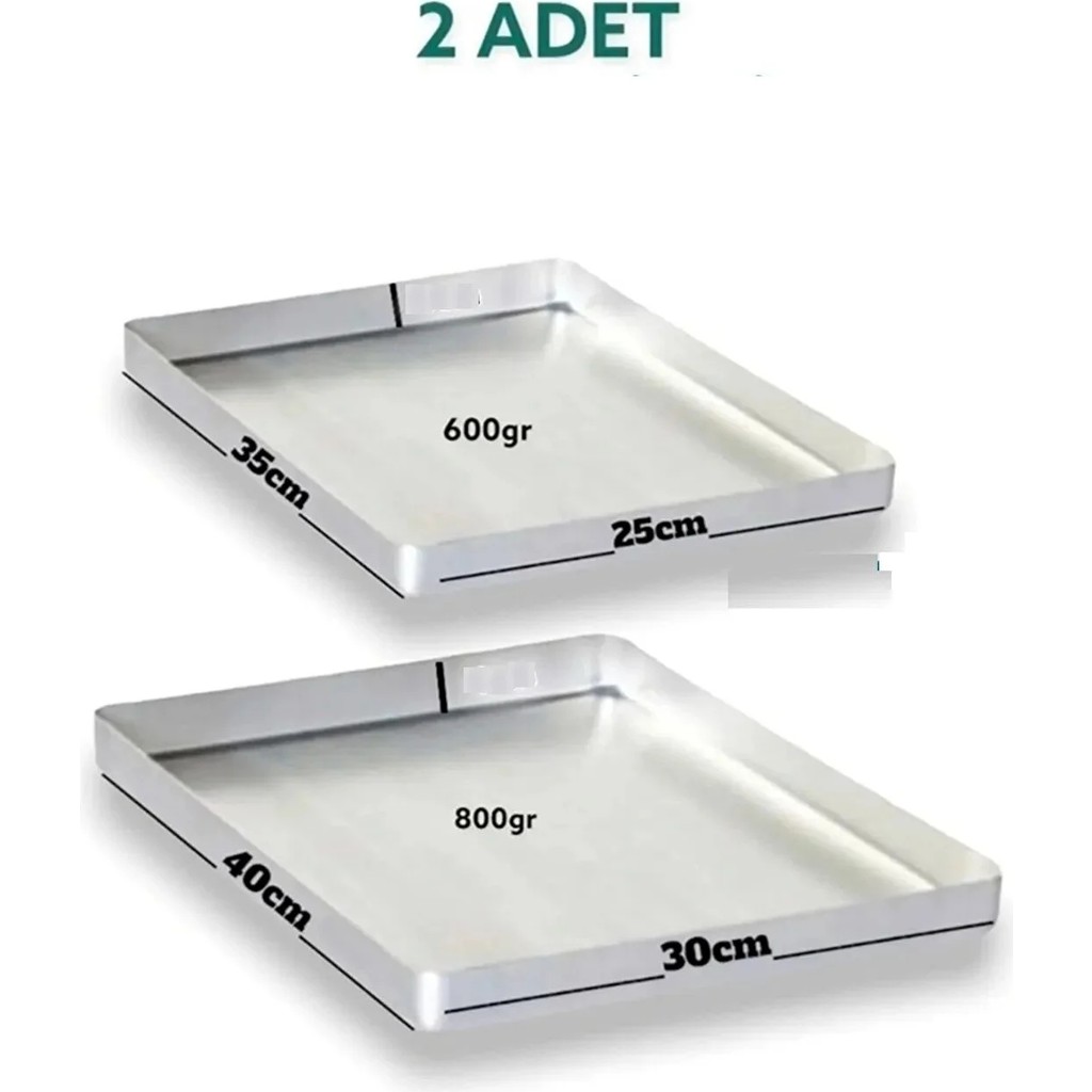 Yıldız Çelik Alüminyum 2li Baklava Börek Fırın Tepsisi 25X35 & 30X40 cm Tepsiler / Fırın Kapları Fiyatı
