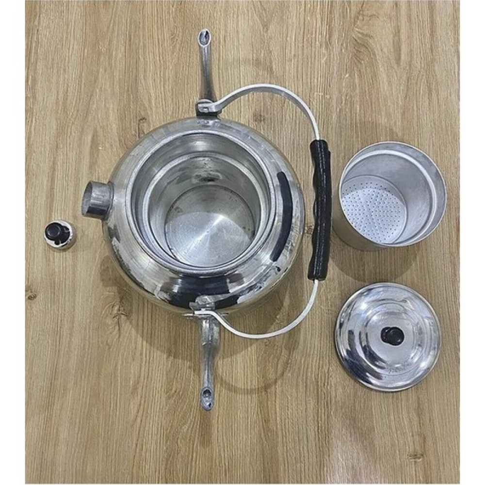 Yıldız Çelik Çift Taraflı Alümünyum Çaydanlık, Osmanlı Muhabbet Çaydanlığı 3,5 Litre - Gri - 0 Çay / Çaydanlık Setleri Fiyatı