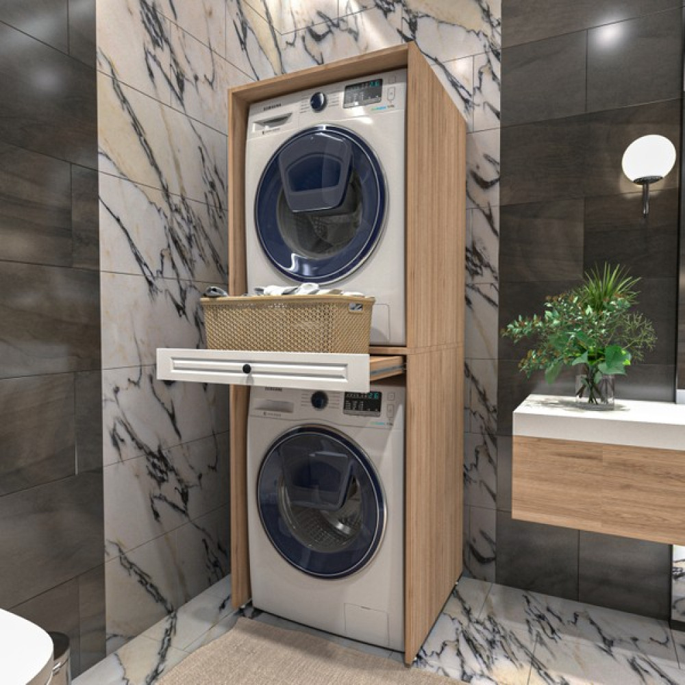 Yıldız Elegance Panjur Çekmeceli Kurutma ve Çamaşır Makinesi Dolabı | Ahşap Diğer Fiyatı