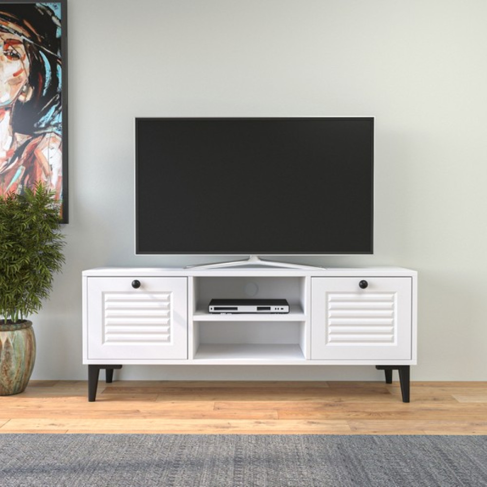 Yıldız Elegance Tv Ünitesi Panjur Kapaklı Mat Beyaz PTV_1200 Tv Ünitesi / Sehpası Fiyatı