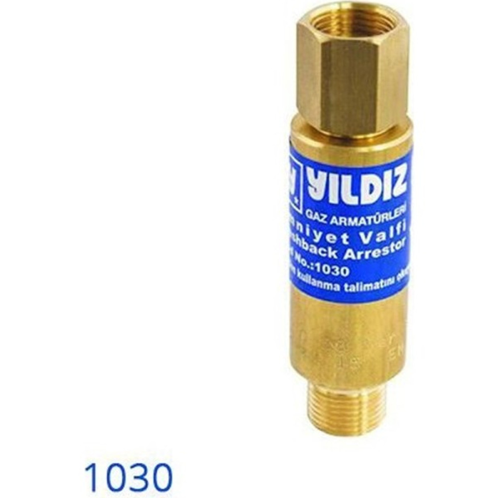Yıldız Gaz Armatürleri Yıldız 1030 Alev Emniyet Valfi Oksijen - Kaynak Makinesi Kaynak Makineleri Fiyatı