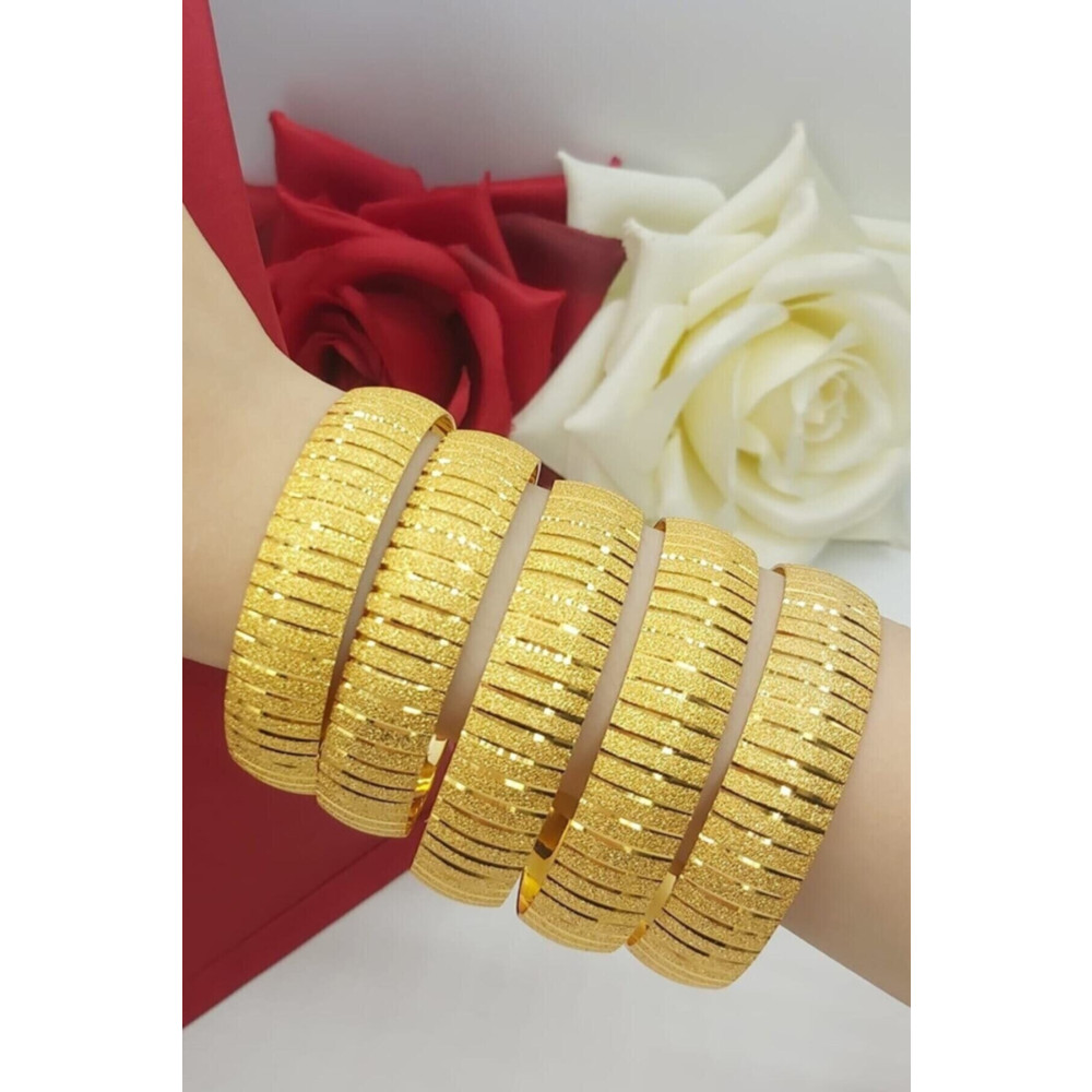 Yıldız Gold İmitasyon 22 Ayar Altın Kaplama 1.5 Cm Düz Çizgi Bilezik 23 cm Beden Bilezikler Fiyatı