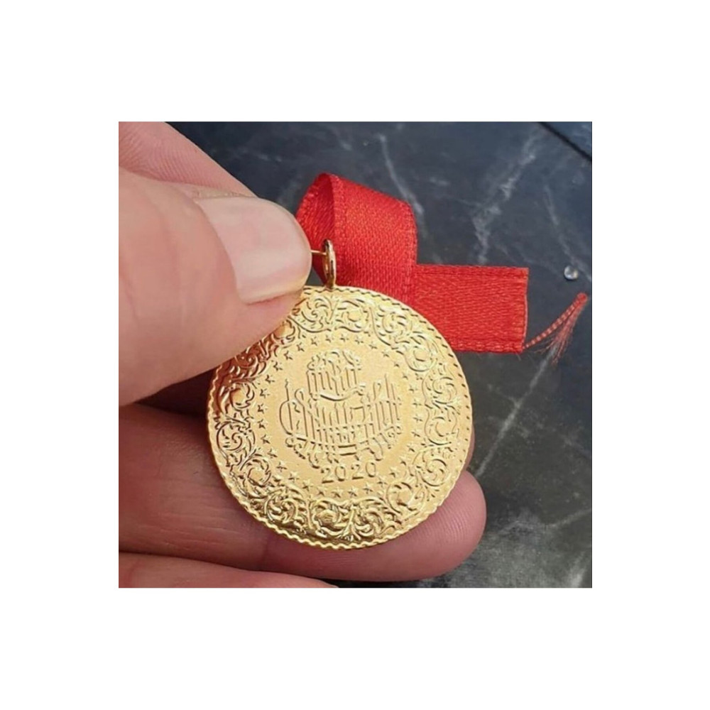 Yıldız Gold İmitasyon 22 Ayar Altin Kaplama 2024 Tari?hli? Çeyrek Uç Standart Beden Bijuteri Kolye Fiyatı