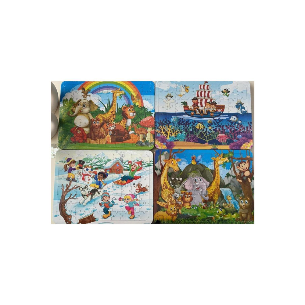 YILDIZ PUZZLE 4 Adet 80 Parça Büyük Boy Çocuk Eğitici Arka Yüz Boyamalı Yapboz Puzzle & Aksesuarları Fiyatı