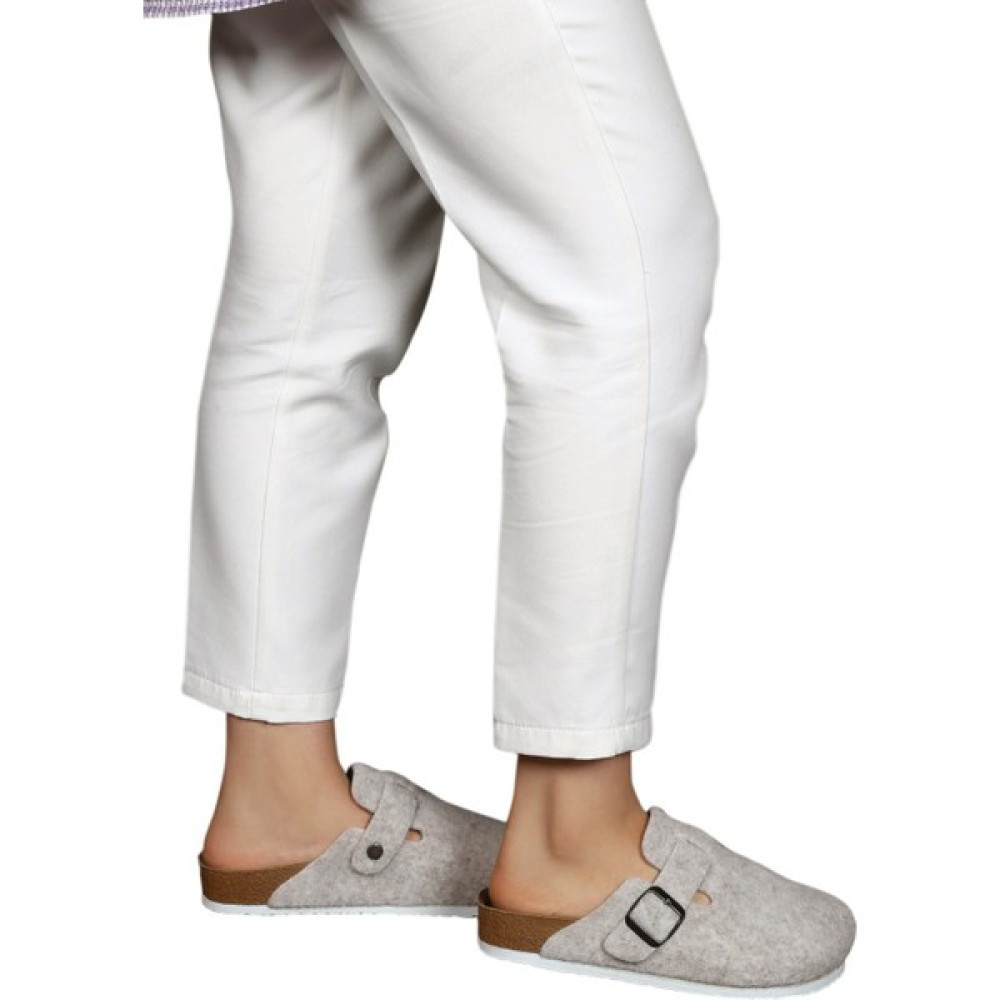 Yıldız Shoes Hogus İthal Unisex Kışlık Önü Kapalı Keçeli Günlük Sabo Ev Terliği Misafir Ev Terliği Bej Erkek Terlikleri ve Sandaletleri Fiyatı