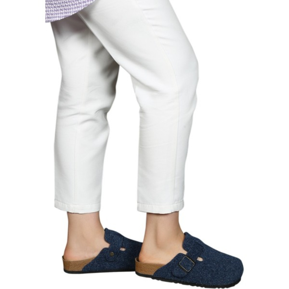 Yıldız Shoes Hogus İthal Unisex Kışlık Önü Kapalı Keçeli Günlük Sabo Ev Terliği Misafir Ev Terliği Lacivert Erkek Terlikleri ve Sandaletleri Fiyatı