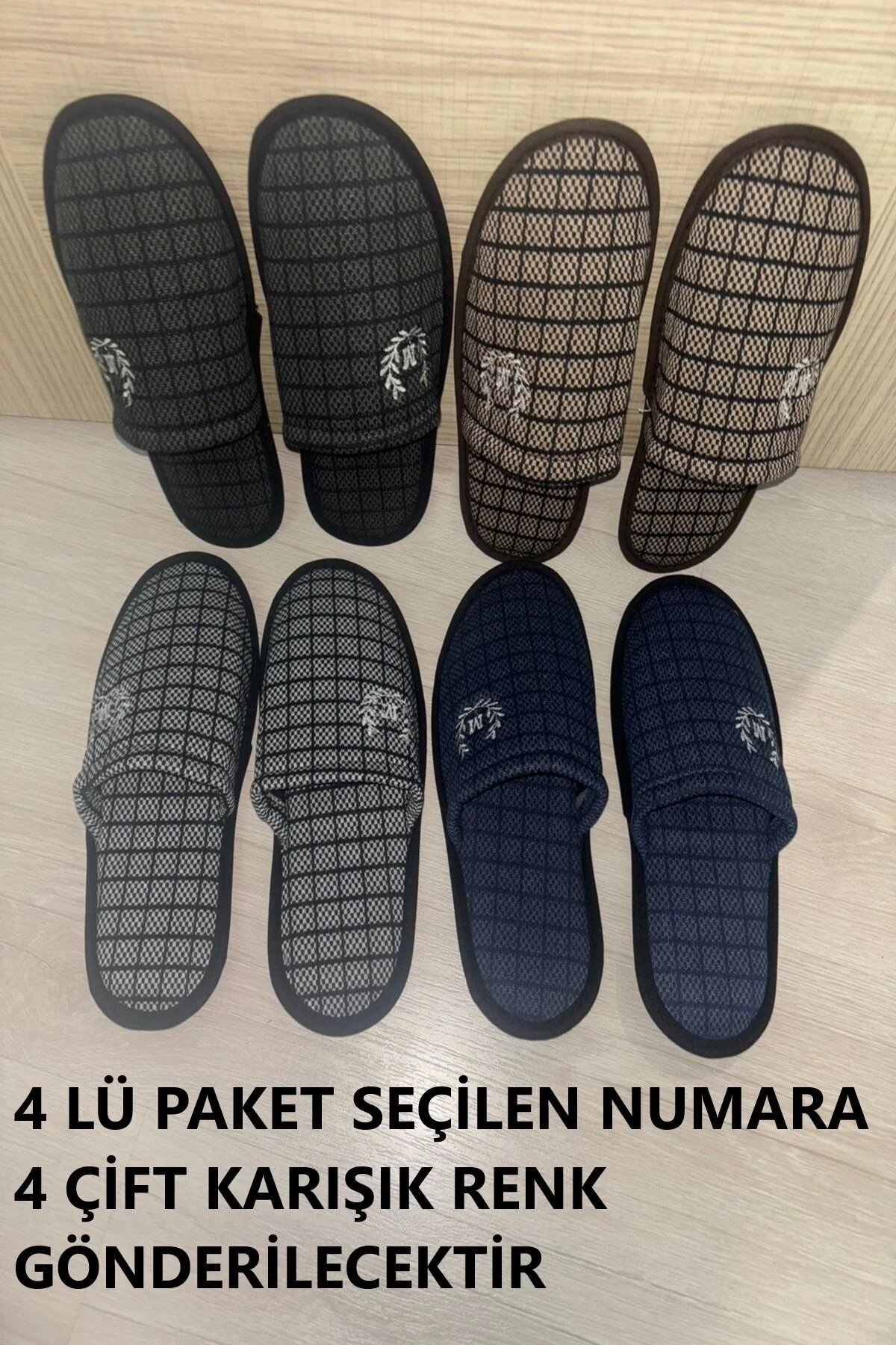 YILDIZ SHOES Motifli 4 Lü Erkek Ev Terliği Nakışlı Günlük Önü Kapalı Misafir Terliği Kışlık Ev Misafir Terliği 44 Beden" Unisex Sandalet Fiyatı