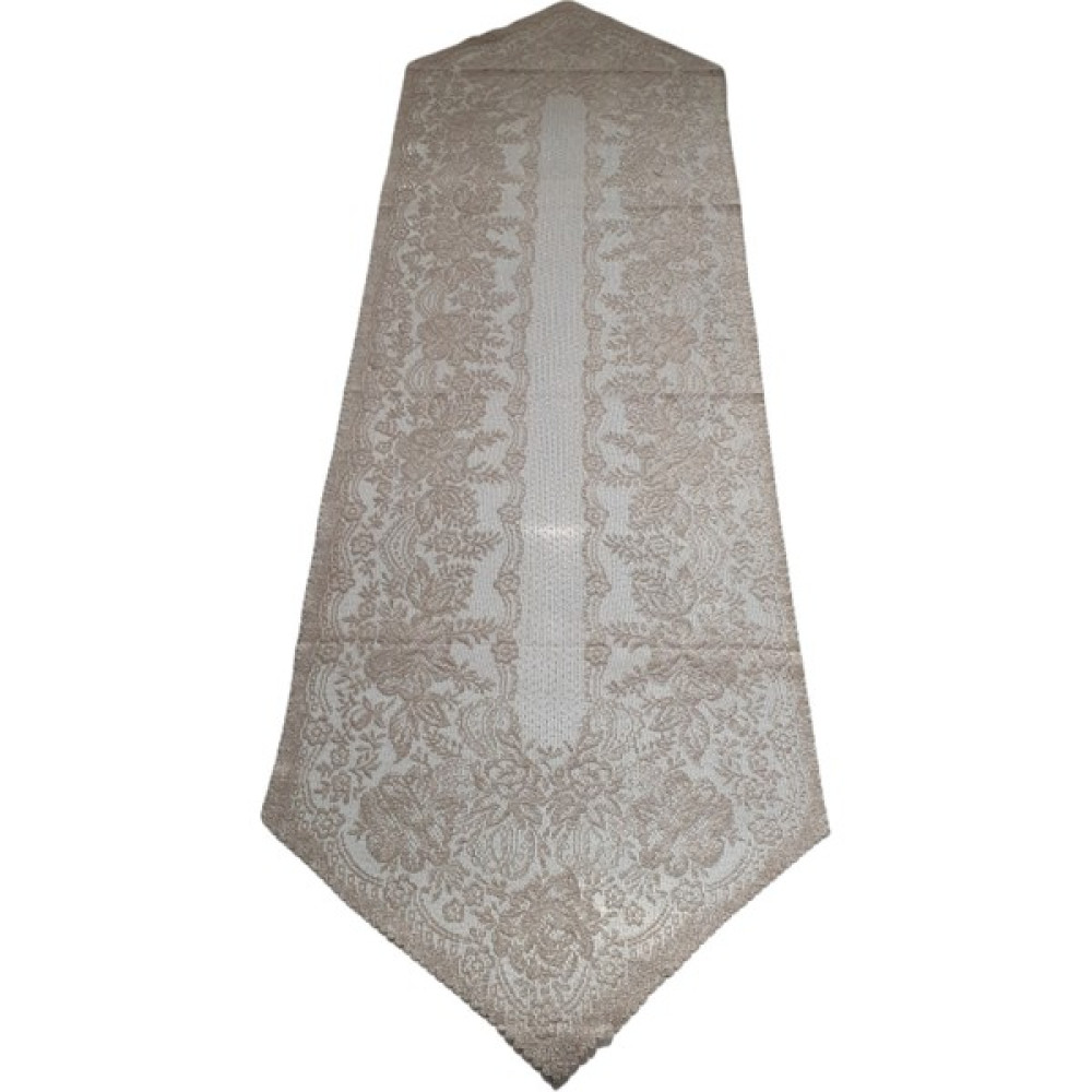 Yıldızhan Çeyiz Kırmızı Dekoratif, Şık, Örme, Tül, Dantel Ranır (Runner) 40 x 140 cm - Bej Masa Örtüsü Fiyatı