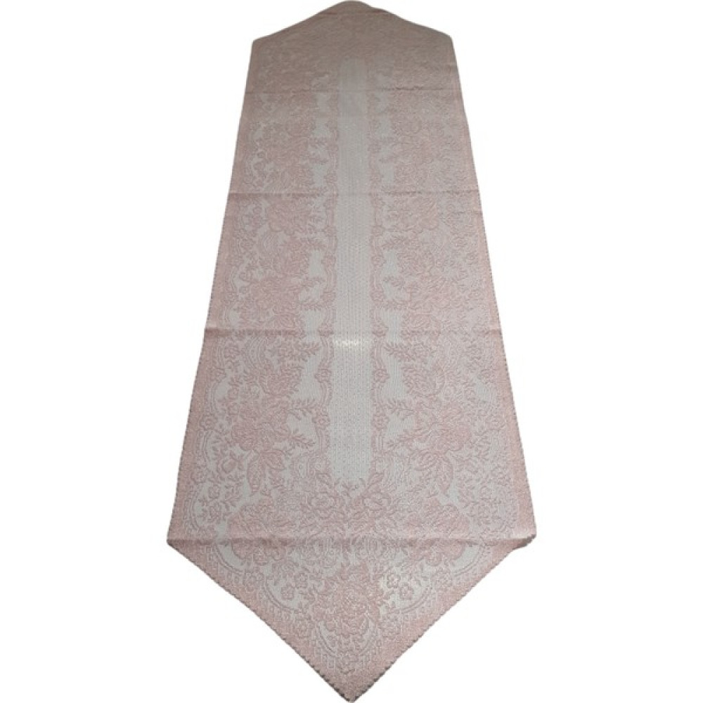 Yıldızhan Çeyiz Kırmızı Dekoratif, Şık, Örme, Tül, Dantel Ranır (Runner) 40 x 140 cm - Pembe Masa Örtüsü Fiyatı