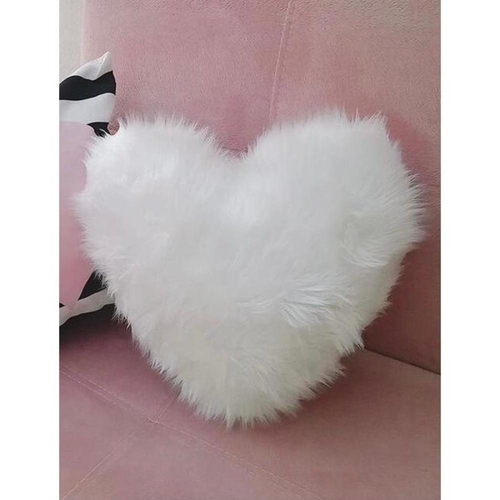 Yılmaz Home Peluş Kalp Içi Dolu Dekoratif Yastık - Beyaz Hediyelik Eşya Fiyatı