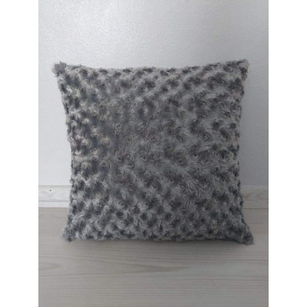Yılmaz Home Peluş Kırlent Kılıfı Gül Desenli Ithal Kumaş - 42 x 42 cm - Açık Gri Kırlent / Mobilya Yastığı Fiyatı