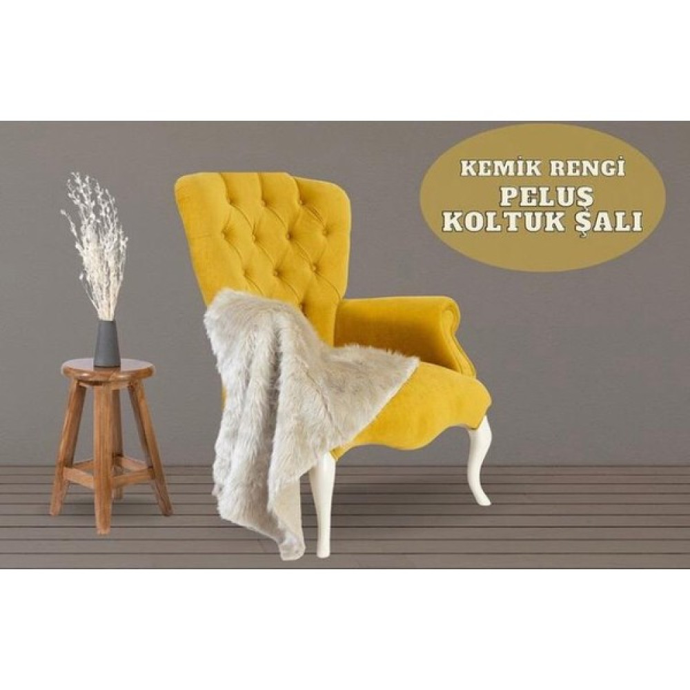 Yılmaz Home Peluş Koltuk Şalı 90 x 150 cm - Kemik Koltuk & Kanepe Örtüsü Fiyatı