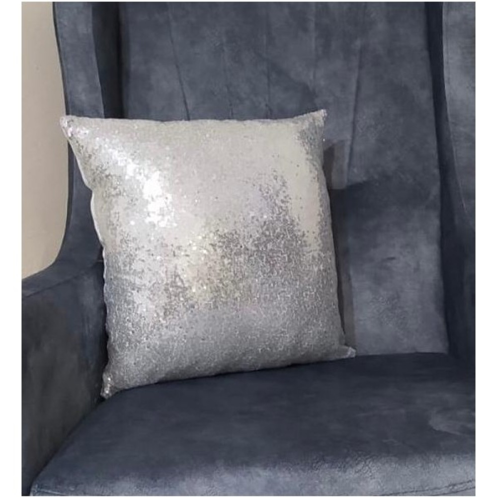 Yılmaz Home Pullu Payetli Dekoratif Kırlent Kılıfı - 42 x 42 cm - Gümüş Kırlent / Mobilya Yastığı Fiyatı