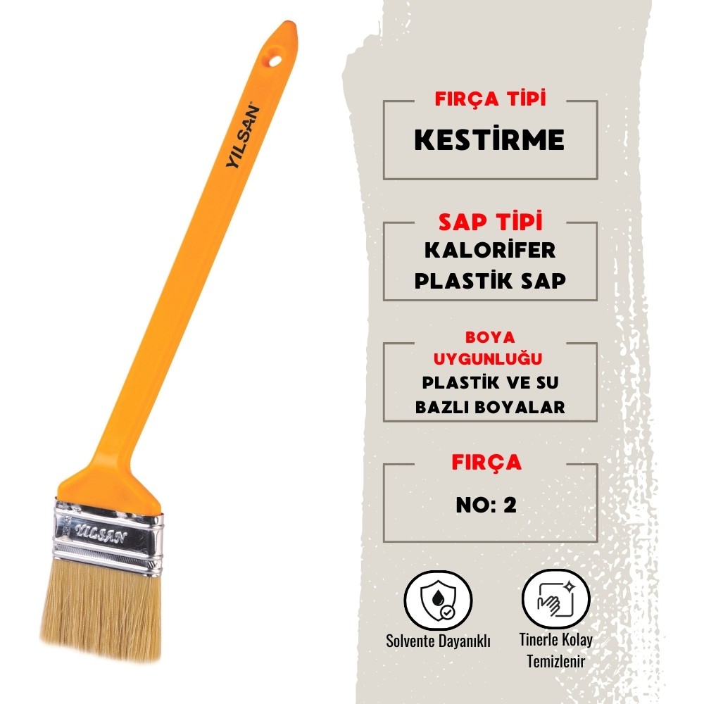 Yılsan | Kestirme Boya Fırçası, Kalorifer [NO: 2] Fırça Fiyatı
