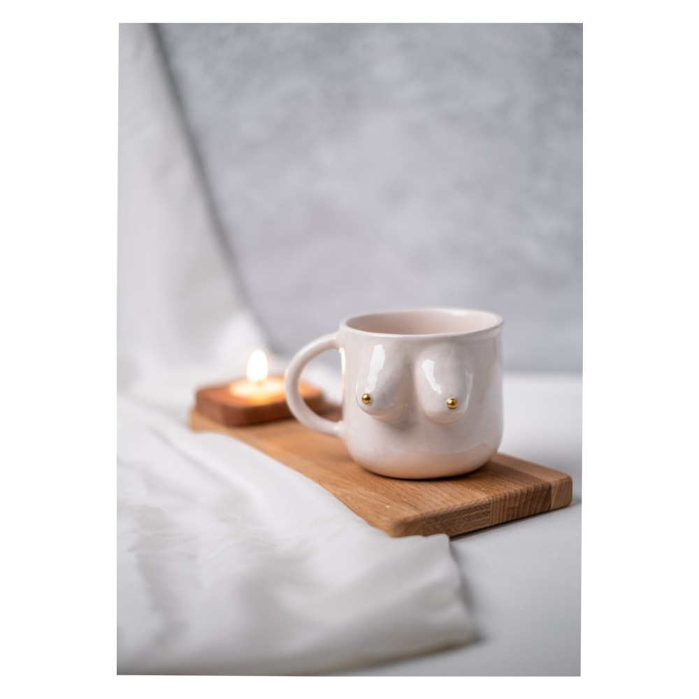 Yin Ceramic El Yapımı Seramik Altın Detayı Memeli Kupa Kupa Fiyatı