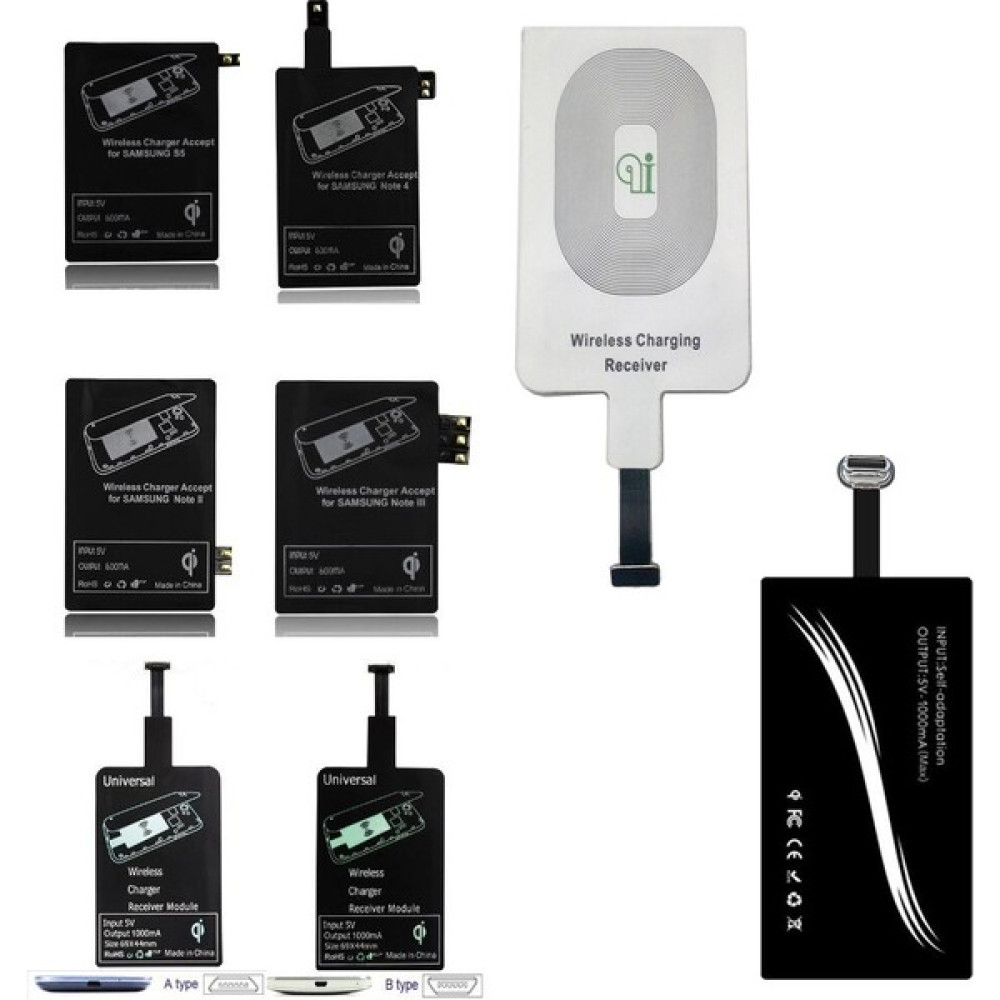 Yinstree Ultra Ince Qi Kablosuz Şarj Alıcısı Şarj Modülü Kılıf Samsung Not 2 3 4 S5 iPhone 5 S 6 S 7 Artı Android Type-C (Yurt Dışından) - NA Cep Telefonu Şarj Cihazı Fiyatı