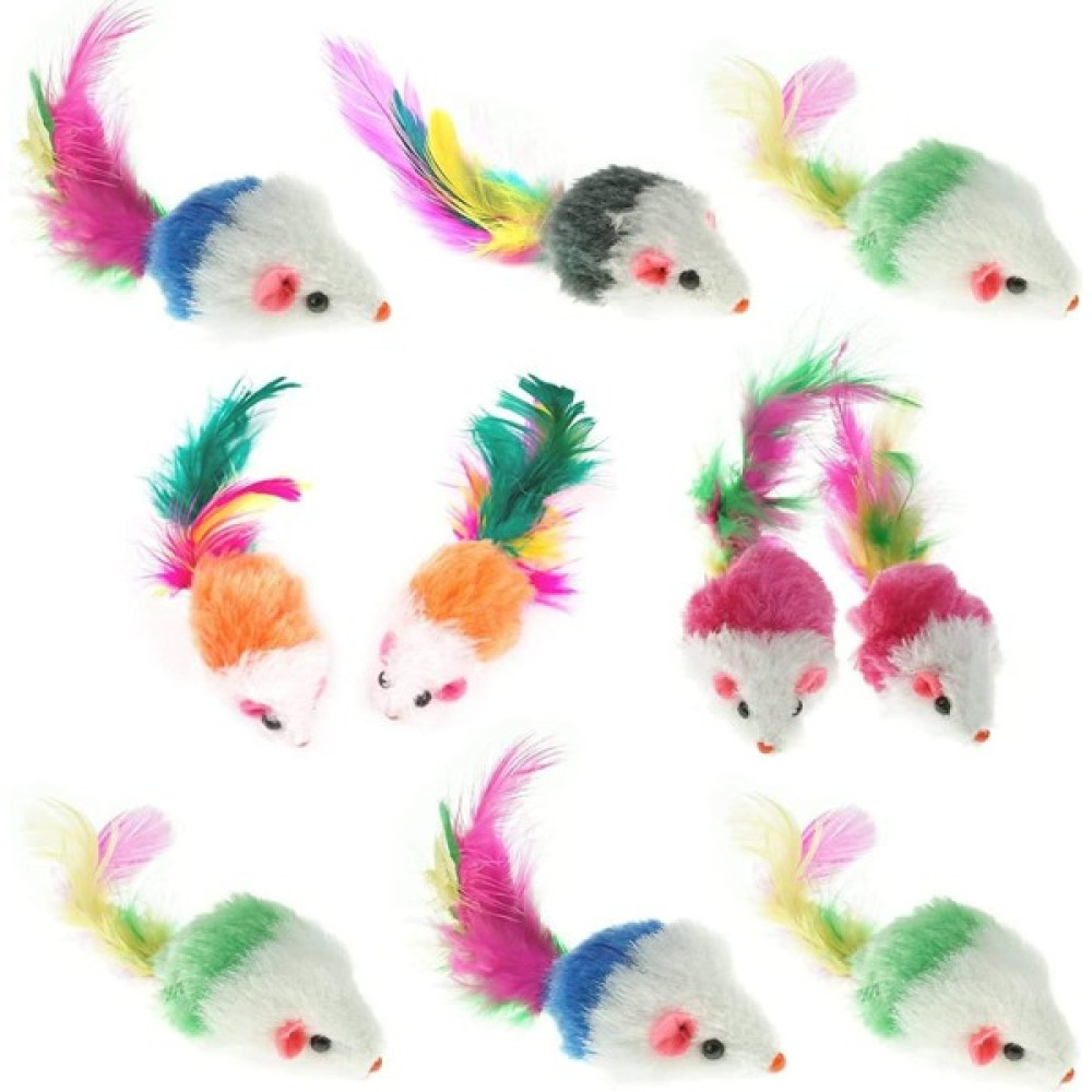 Yiqln 10 Adet Peluş Fare Kedi Oyuncak Renkli Peluş Fare 4.5x2.5cm (Yurt Dışından) Evcil Hayvan Ürünleri Fiyatı