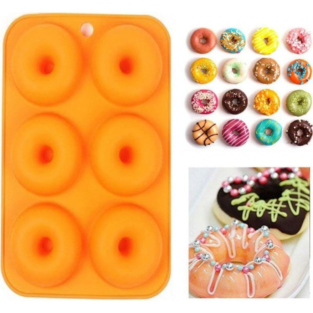Yiqln 6-Cavity Silikon Donut Kalıpları 2'li Set, Yapışmaz Tam Boy Güvenli Fırın Tepsisi Makinesi Kek Bisküvi Simit Muffinler Için Fırın Tavası - Is... Kek Kalıpları Fiyatı